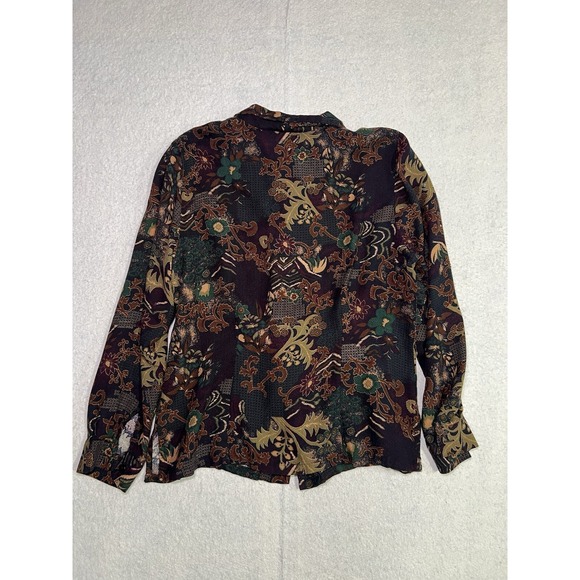 Sag Harbor Womens sz 14 Button up shirt Long sleeve casual Paisley - Picture 11 of 13